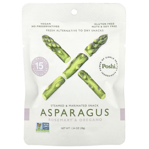 Poshi, спаржа, с розмарином и орегано, 38 г (1,34 унции)