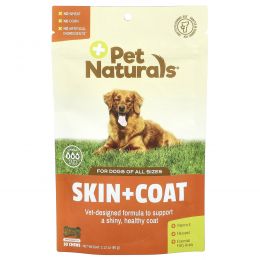 Pet Naturals of Vermont, Кожа + мех, для собак, 30 жевательных таблеток, 2,12 унции (60 г)
