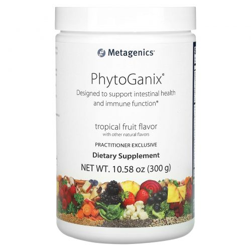 Metagenics, PhytoGanix, тропические фрукты, 300 г (10,58 унции)
