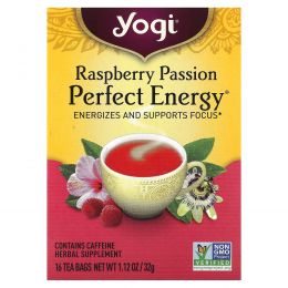 Yogi Tea, Raspberry Passion, Perfect Energy, 16 Tea Bags, 1.12 oz (32 g)