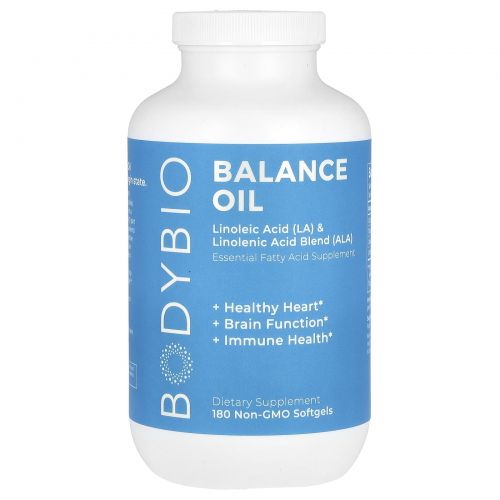 BodyBio, Balance Oil, 180 Non-GMO Softgels