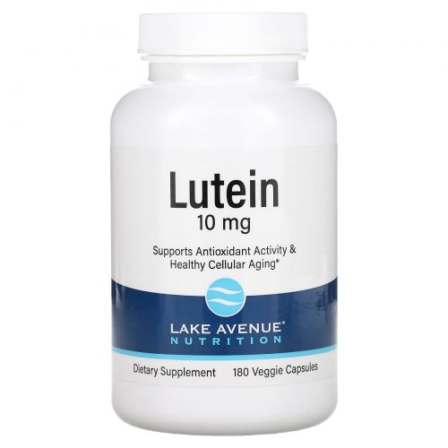 Lake Avenue Nutrition, Lutein, 10 mg, 180 Veggie Capsules