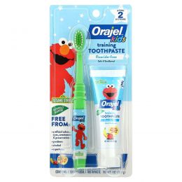 Orajel, Elmo Tooth & Gum Cleanser, Bright Banana Apple, 3-24 Months, 1 oz (28.3 g)