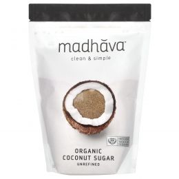 Madhava Natural Sweeteners, Натуральный кокосовый сахар, 1 фунт (454 г)