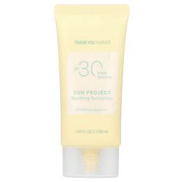 Thank You Farmer, Sun Project, успокаивающий лосьон для загара, SPF 30, 50 мл (1,69 жидк. Унции)