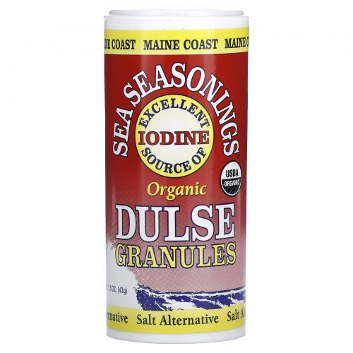 Maine Coast Sea Vegetables, Organic, Sea Seasonings, Dulse Granules, 1.5 oz (43 g)