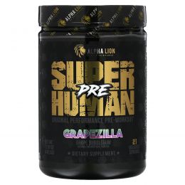 ALPHA LION, SuperHuman Pre, Grapezilla, виноградная жвачка, 342,3 г (12,07 унции)