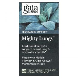 Gaia Herbs, Mighty Lungs, 60 Vegan Liquid Phyto-Caps