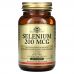 Solgar, селен, 200 мкг, 100 таблеток