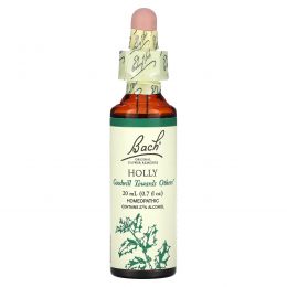Bach, Bach, Original Flower Remedies, остролист, 0,7 жидкой унции (20 мл)