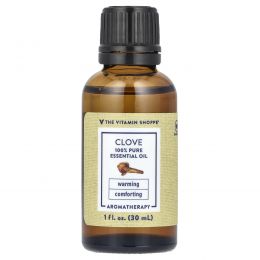 The Vitamin Shoppe, 100% чистое эфирное масло, гвоздика, 30 мл (1 жидк. унц.)