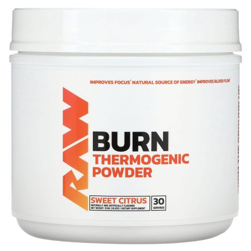 Raw Nutrition, Burn, термогенный порошок, со вкусом сладких цитрусовых, 516 г (18,2 унции)