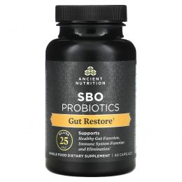 Dr. Axe / Ancient Nutrition, SBO Probiotics, Gut Restore, 25 Billion CFU, 60 Capsules