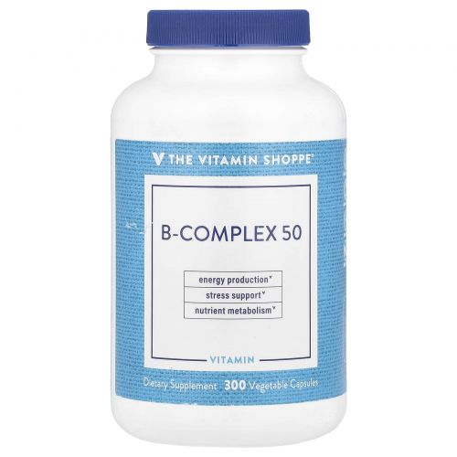 The Vitamin Shoppe, B-Complex 50, 300 растительных капсул