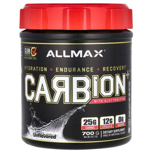 ALLMAX Nutrition, CARBion+ with Electrolytes, Unflavored, 29.6 oz (840 g)