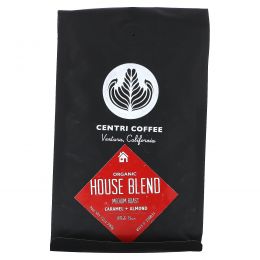 Cafe Altura, Organic Centri Coffee, House Blend, Medium Roast, Whole Bean, Caramel + Almond, 12 oz (340 g)