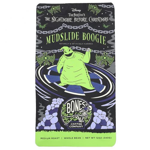 Bones Coffee Company, MudSLide Boogie, средняя обжарка, кофе из цельных зерен, 340 г (12 унций)