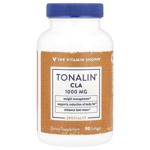 The Vitamin Shoppe, Tonalin® CLA, 1000 мг, 90 мягких таблеток