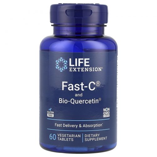Life Extension, Fast-C and Bio-Quercetin Phytosome, 60 Vegetarian Tablets