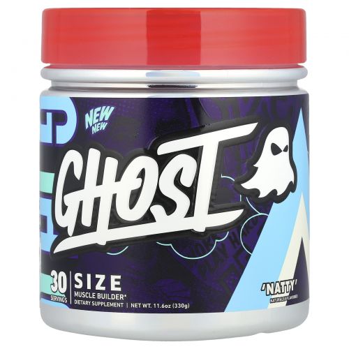 Ghost, Size, для наращивания мышечной массы, Natty, 330 г (11,6 унции)