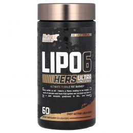 Nutrex Research Labs, Lipo 6 Black Hers, ультраконцентрированный, 60 черных капсул