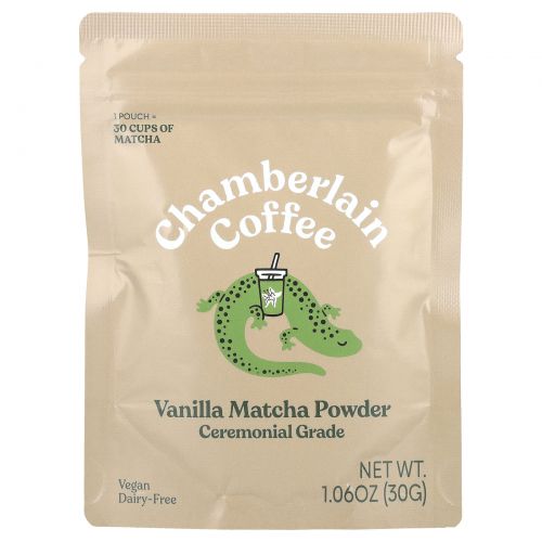 Chamberlain Coffee, Порошок с ванильным матча, церемониальный, 30 г (1,06 унции)