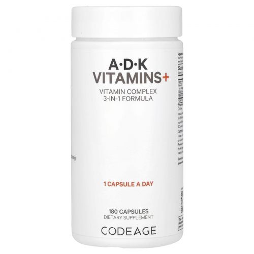 CodeAge, Vitamins, A.D.K Vitamins, 180 Capsules