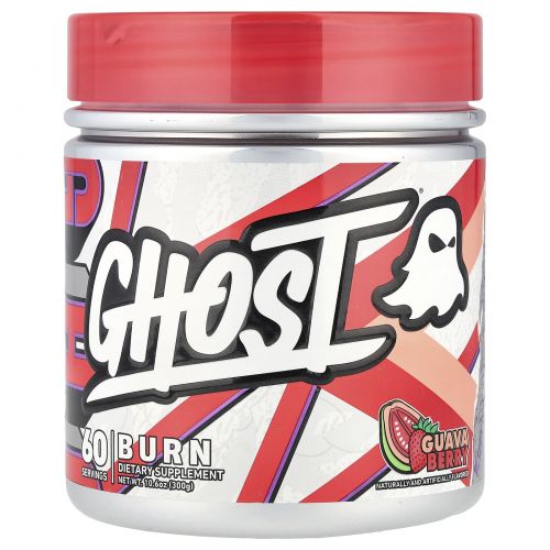 Ghost, Burn, ягоды гуавы, 300 г (10,6 унции)