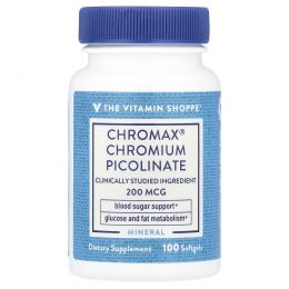 The Vitamin Shoppe, Chromax® пиколинат хрома, 200 мкг, 100 мягких таблеток