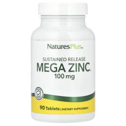Nature's Plus, Мега цинк, 100 мг, 90 таблеток