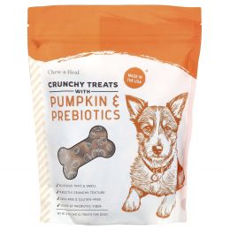Chew + Heal, Хрустящие лакомства с тыквой и пребиотиками, для собак, для всех возрастов, 340 г (12 унций)
