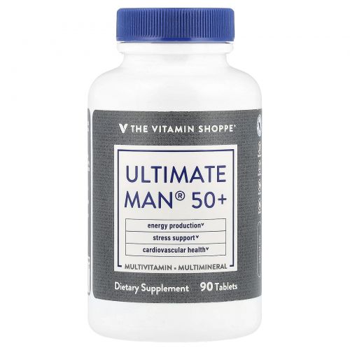 The Vitamin Shoppe, Ultimate Man® 50+, мультивитамины и мультиминералы, 90 таблеток