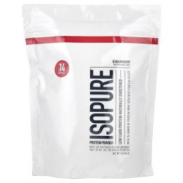 Nature's Best, IsoPure, Низкоуглеводный протеиновый порошок, клубника, 454 г