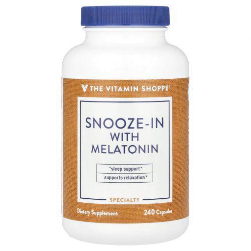 The Vitamin Shoppe, Snooze-In с мелатонином, 240 капсул
