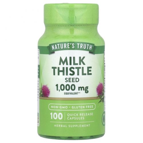 Nature's Truth, Milk Thistle Seed Extract, 1,000 mg, 100 Quick Release Capsules