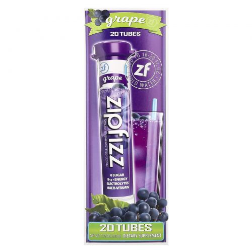 Zipfizz, Healthy Energy Mix, Grape Pack, 20 Tubes, 11 g Each