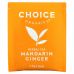 Choice Organic Teas, Herbal Tea, мандарин и имбирь, без кофеина, 16 чайных пакетиков, 29 г (1,02 унции)