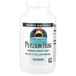 Source Naturals, Порошок из шелухи оболочек семян подорожника (Psyllium Husk Powder), 12 унций (340 г)