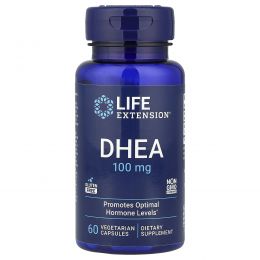 Life Extension, DHEA, 100 мг, 60 растительных капсул