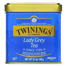 Twinings, Чай Lady Grey россыпью, 3,53 унции (100 г)