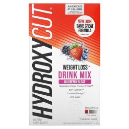 Hydroxycut, смесь для приготовления напитка для снижения веса, со вкусом лесных ягод, 21 пакетик по 2,5 г