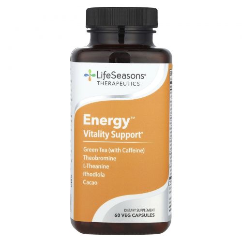 LifeSeasons, Energy, Vitality Support, 60 Vegetarian Capsules
