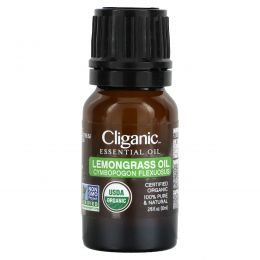 Cliganic, 100% чистое эфирное масло, масло лемонграсса, 10 мл (0,33 жидк. Унции)