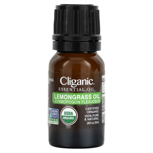 Cliganic, 100% чистое эфирное масло, масло лемонграсса, 10 мл (0,33 жидк. Унции)