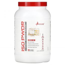 Metabolic Nutrition, ISOpwDR, изолят сывороточного протеина, со вкусом торта, 1380 г (3,04 фунта)
