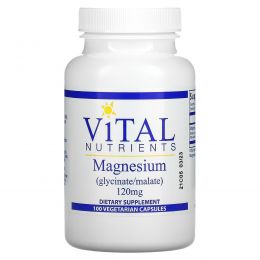 Vital Nutrients, Magnesium, 120 mg, 100 Vegetarian Capsules