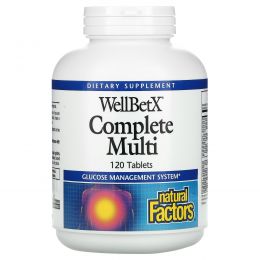 Natural Factors, Мультивитамины WellBetX Complete Multi, 120 таблеток