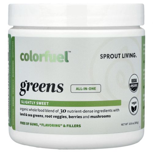 Sprout Living, Colorfuel ™ Greens, 300 г (10,6 унции)