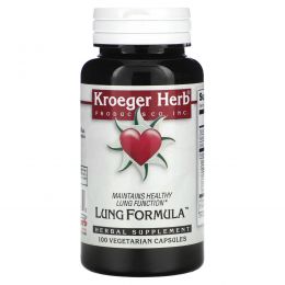 Kroeger Herb Co, Средство для легких, 100 вегетарианских капсул