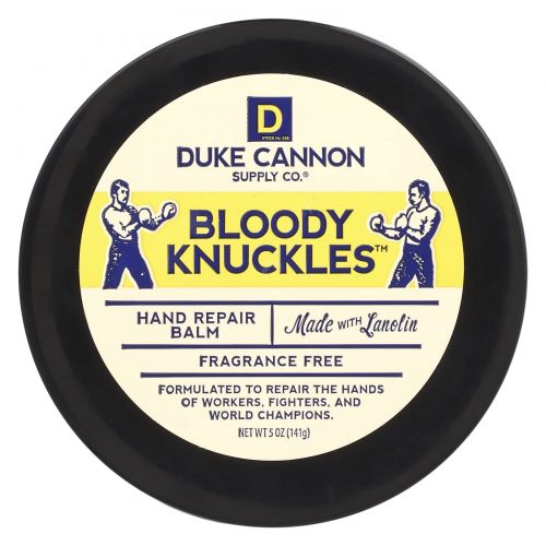 Duke Cannon Supply Co., Bloody Knuckles ™, восстанавливающий бальзам для рук, без отдушек, 141 г (5 унций)